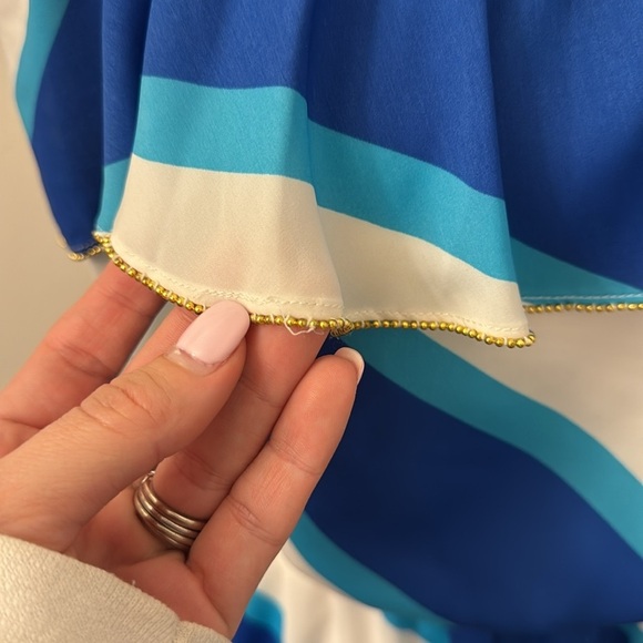 EUC Lilly Pulitzer Caldwell  maxi dress stripes blue white - Picture 3 of 10